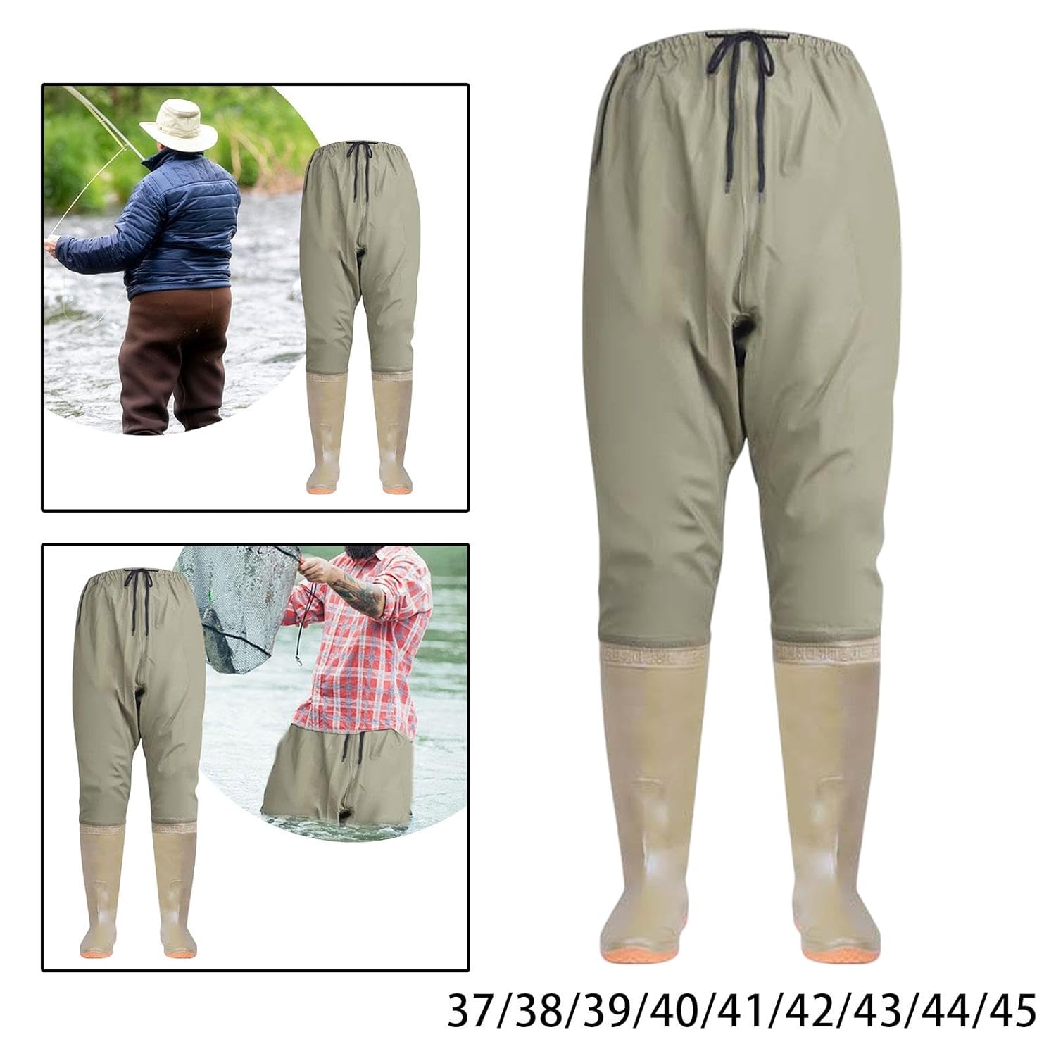 Aaryan Farms | Heavy-Duty Waterproof Fishing & Farming Wader Pants with Boots – High PVC Waders for Men | Full Pant Shoes | Rain Boots | Agriculture Shoes - Image 3
