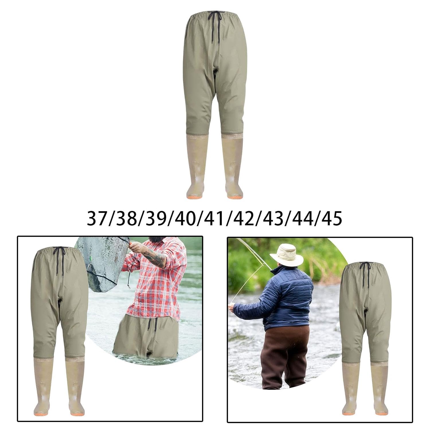 Aaryan Farms | Heavy-Duty Waterproof Fishing & Farming Wader Pants with Boots – High PVC Waders for Men | Full Pant Shoes | Rain Boots | Agriculture Shoes - Image 2