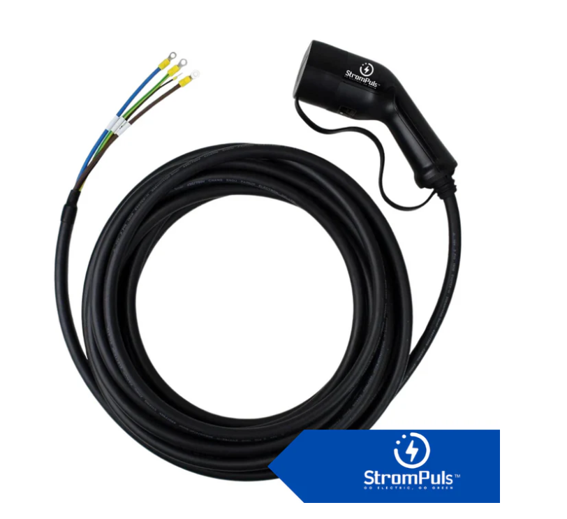 STROMPULS® Type 2 EV Charger Gun with 5 Meter Cable | 32A Fast Charging | Compatible with All Type 2 Electric Cars