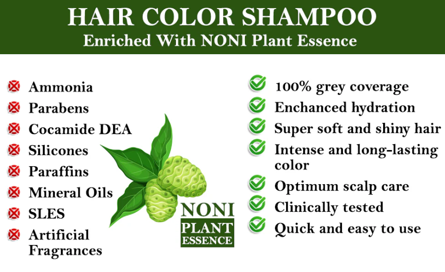 💁♂️ Siso Premium Noni Hair Colour Shampoo (20 g) – Instant Natural Black Finish - Image 5