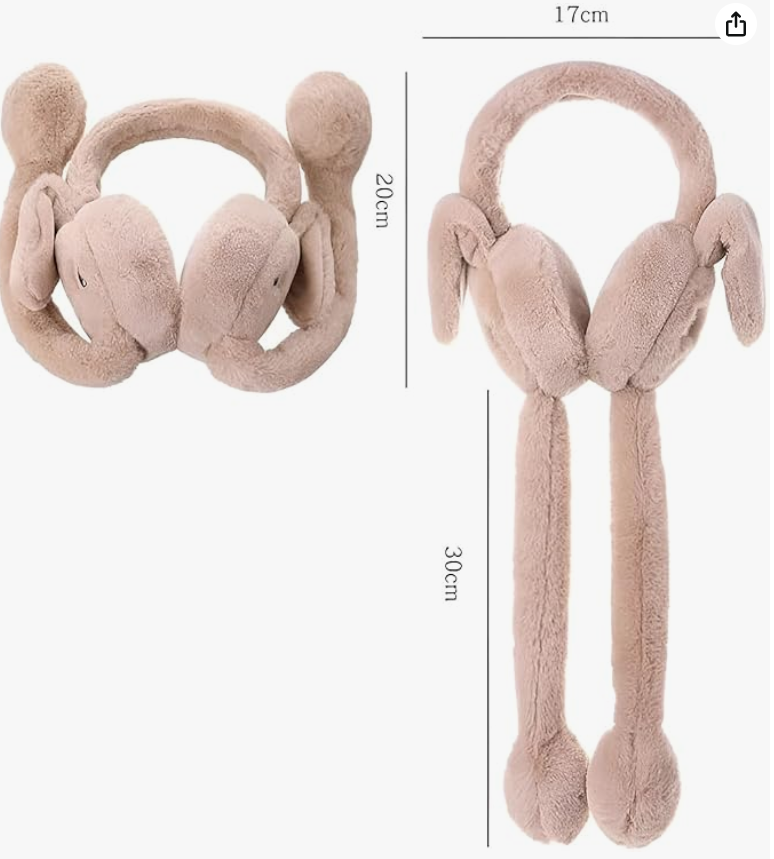 🧣 One Reach Winter & Hygiene Essentials Combo Pack (2-in-1) (Moving Rabbit Ear Plush Earmuffs + Disposable Underarm Sweat Pads – Pack of 10) - Image 8