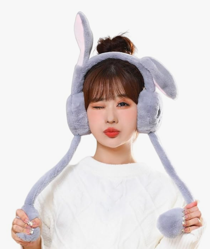 🧣 One Reach Winter & Hygiene Essentials Combo Pack (2-in-1) (Moving Rabbit Ear Plush Earmuffs + Disposable Underarm Sweat Pads – Pack of 10) - Image 7