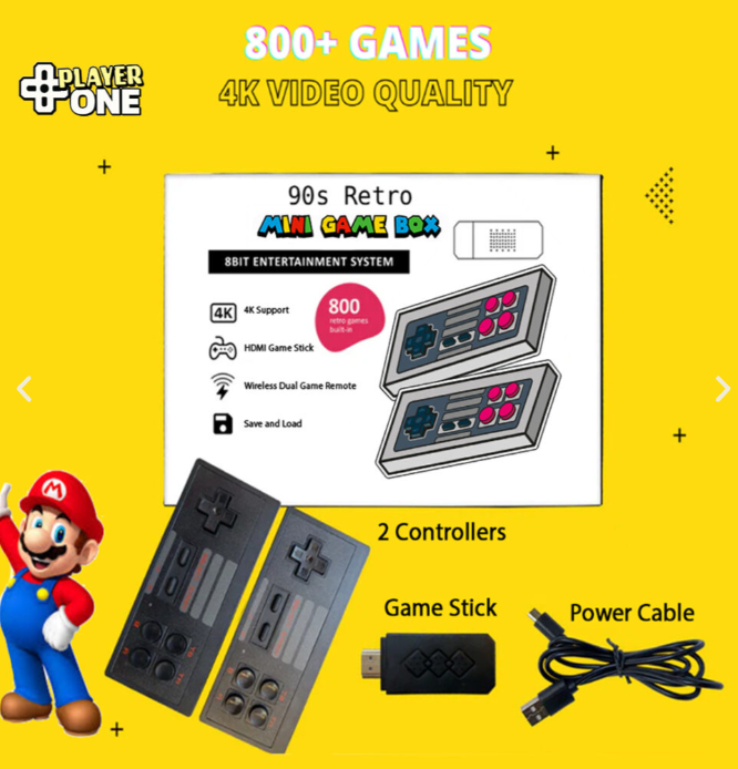 🎮 One Reach | 90s Mini Game Box – 800 Games Retro Console | HDMI Plug & Play